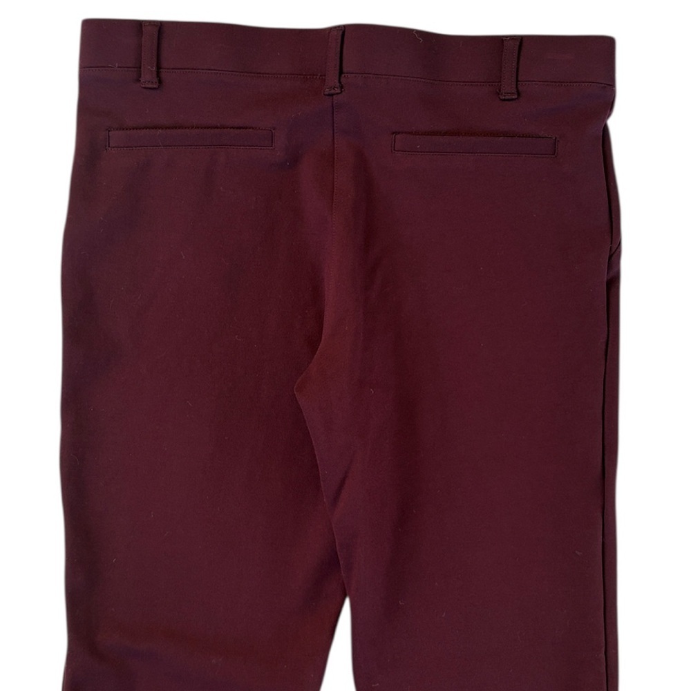 Quince Ultra-Stretch Ponte Straight Leg Pants Burgundy Size Medium - Picture 10 of 12